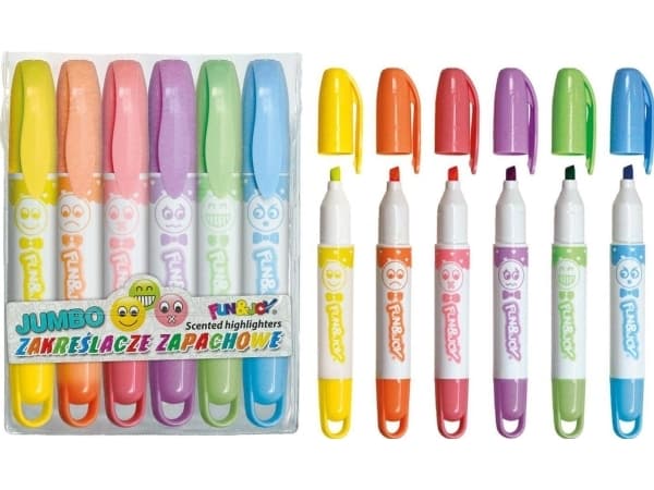 Titanum Jumbo duftende highlighters 6 farger Fun&Joy