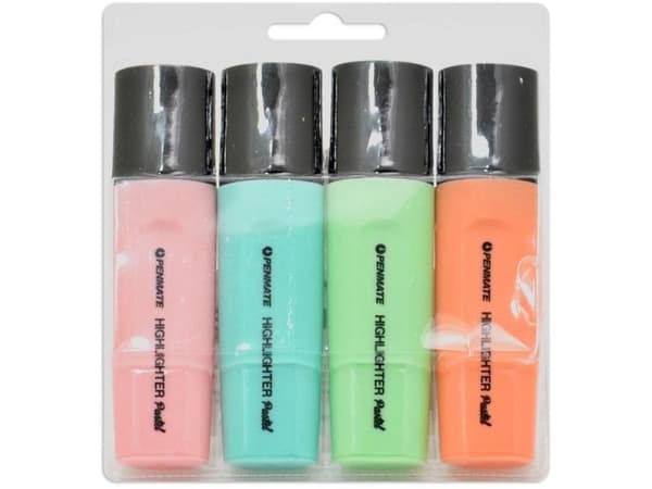 Pastell highlighter 4 farger