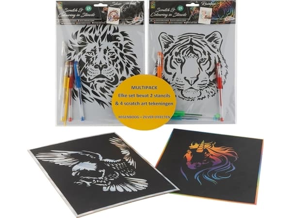 Icom Scratch-spill A4 Animals-miks