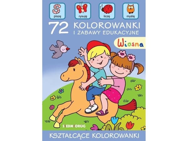 Vår. 72 färgläggningssidor och pedagogiska spel EDUKAMP