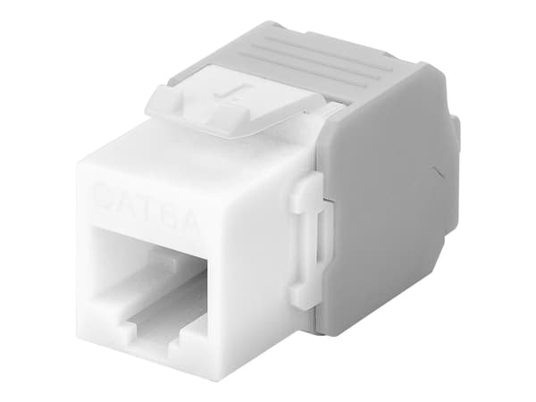 Wentronic Goobay CAT 6a KeyStone RJ45 Jack,ungeschirmt, 500MHz, Weiß (90867)