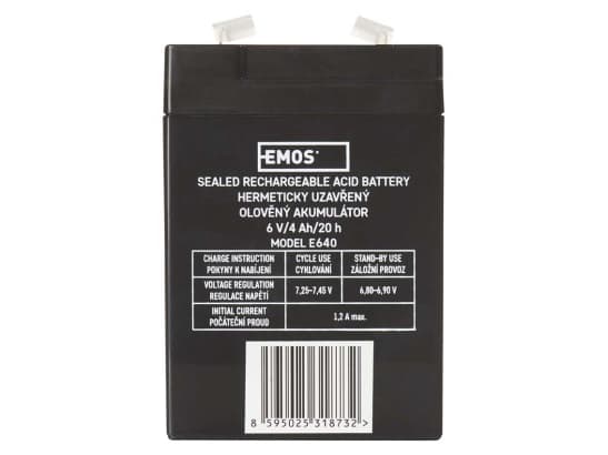 Emos Akumulator ołowiowy AGM 6V 4Ah F4,7 (3388332)