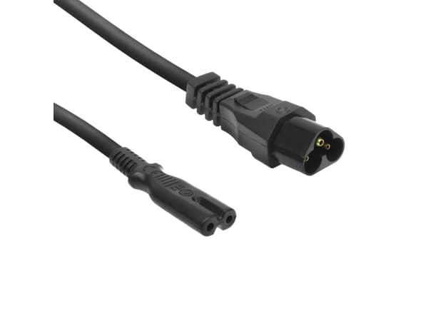 ACT Powercord C6 - C7 black 0.2 m (AK5249)