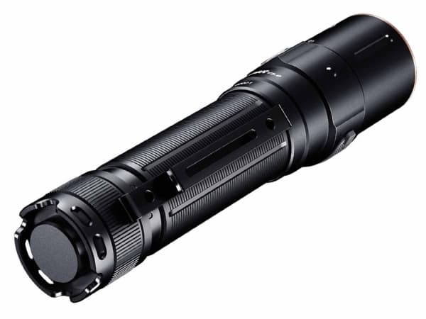 Fenix E28RV2BK, Universal-taskulamppu, musta, metalli, painikkeet, 2 m, IP68