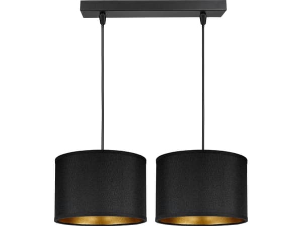 Orno KYLO 2P E27 pendellampa, max. 2x60W, svart, strip