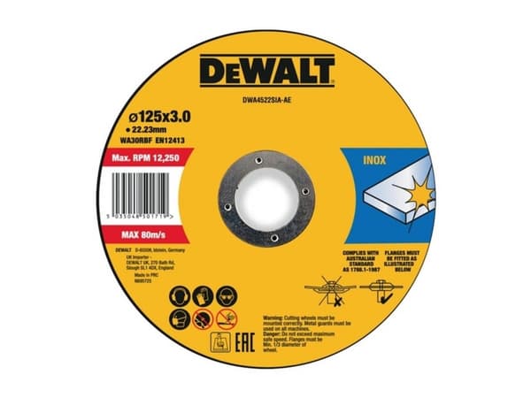 DeWALT DWA4522SIA-AE, Ruostumaton teräs, 12,5 cm, 2,22 cm, 3 mm, DeWALT, 81 g