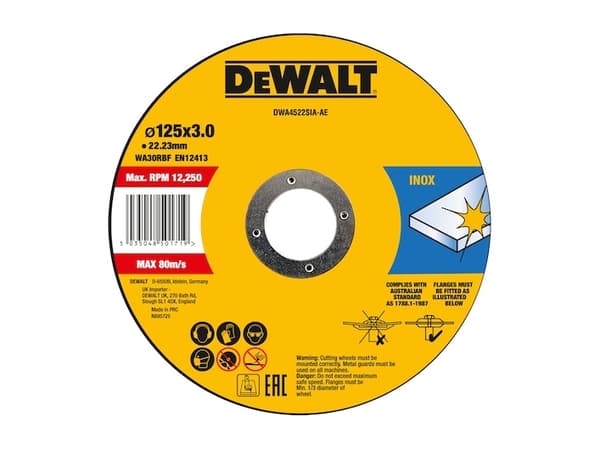 DeWALT DWA4522SIA-AE, Ruostumaton teräs, 12,5 cm, 2,22 cm, 3 mm, DeWALT, 81 g