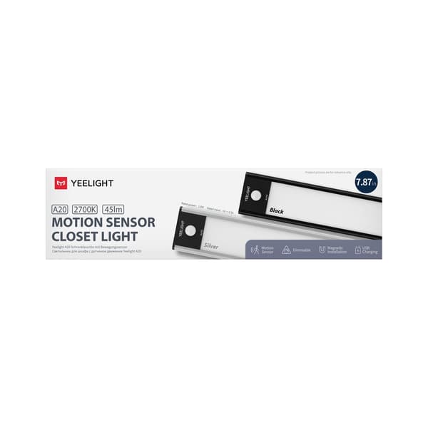 Yeelight - Motion Sensor Closet Light A20 (Black 2700K) Svart, Vit