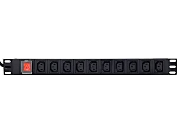 EnerGenie EG-PDU-10C132C19 - Tehonjakoyksikkö (räkkiversio) - 16A - AC 250 V - 3500 Watt - tulo: IEC 60320 C19 - lähtöliittimet: 10 (teho IEC 60320 C