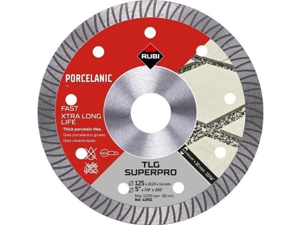 Timanttinen leikkuukiekko Rubi TLG 125 EXT SUPERPRO; 125 mm