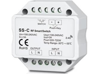 SKYDANCE SS-C enkanals 230V kontroller uten dimmefunksjon + trykktast