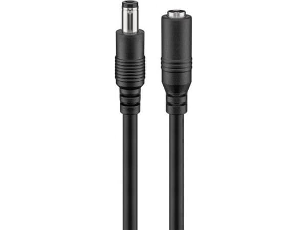 goobay - Strømforlengelseskabel - 5,5 x 2,5 mm DC-jakk (hann) til 5,5 x 2,5 mm DC-jakk (hunn) - 10 m