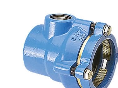 Päätykappale 110mm x 11/4 - vetolujuus PE+PVC:llä. sivukierre. Hawle
