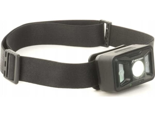 Author USB oppladbar hodelykt X-Head, 450 lm, Sort