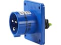 Miniatyrbild 3 av 3: BALS CEE Indtag indbygningH6 230V 16A 3 polet blålige, flange 75x75 mm, Quick Connect®IP44, polyamid