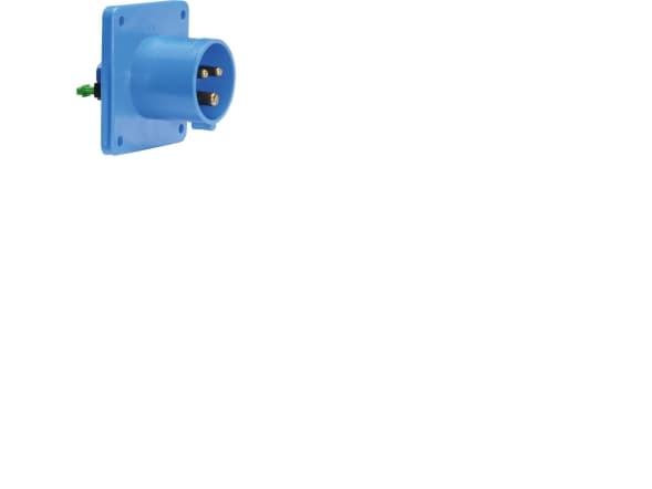 BALS CEE Indtag indbygningH6 230V 16A 3 polet blålige, flange 75x75 mm, Quick Connect®IP44, polyamid