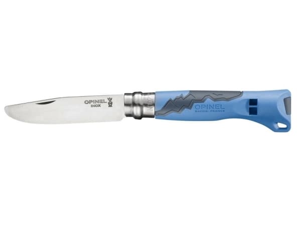 Opinel Multifunction Outdoor Junior Adventure N°07 - Sammenleggbar kniv - 8 cm - blå