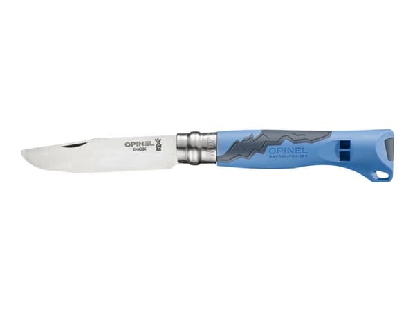 Opinel Multifunction Outdoor Junior Adventure N°07 - Sammenleggbar kniv - 8 cm - blå
