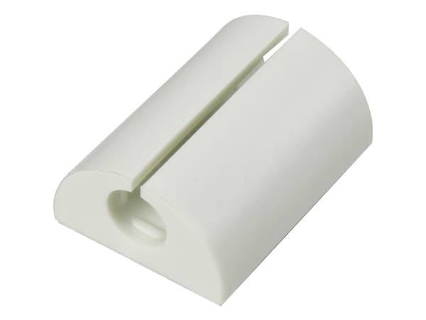TRU COMPONENTS Kabelclips 1226944 Bundt-Ø-område 18 mm (max) Til vinkelmontering Hvid 1 stk