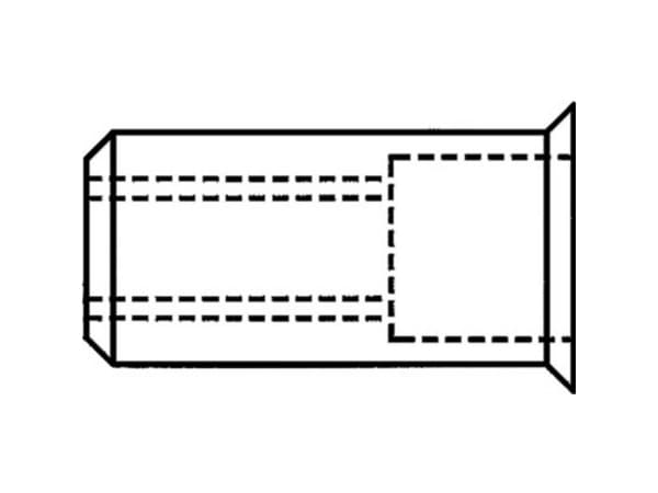 Gesipa 1433711 Blindnittemøtrik (Ø x L) 6 mm x 12 mm M4 Stål 500 stk