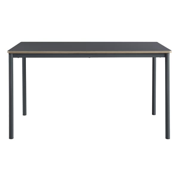 Matbord Lindesberg 140x80x75 cm fyrkantig grå [en.casa]