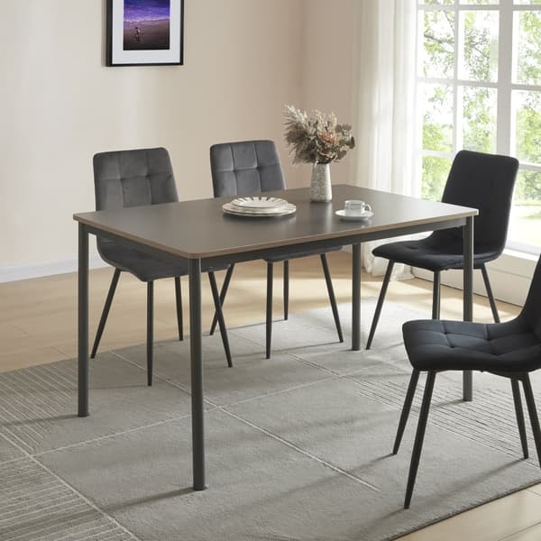 Matbord Lindesberg 120x70x75 cm fyrkantig grå [en.casa]