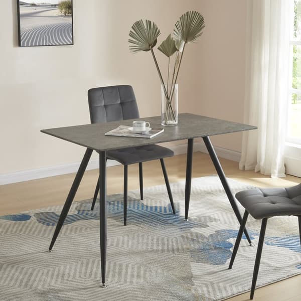 Matbord Fitjar 120x70x75 cm betongimitation fyrkantig [en.casa]
