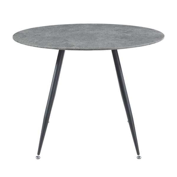 Matbord Fitjar Ø100x75 cm betongimitation rund [en.casa]