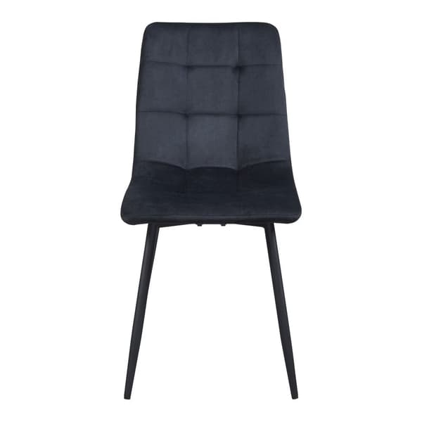Stol Lexnitz set om 2 sammet svart 89x44x45 cm [en.casa]