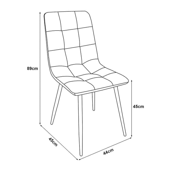 Stol Lexnitz set om 2 sammet mörkblå 89x44x45 cm [en.casa]