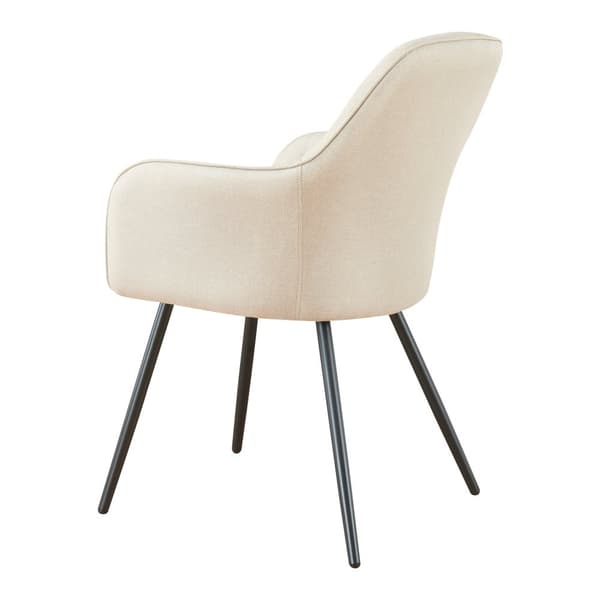 Stol Kannonkoski set om 2 textil beige 86x57x59 cm [en.casa]