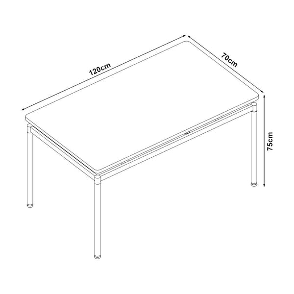 Matbord Hemnes 120x70x75 cm ekfärg [en.casa]