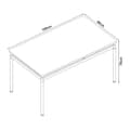 Miniatyrbild 4 av 9: Matbord Hemnes 100x60x75 cm ekfärg [en.casa]