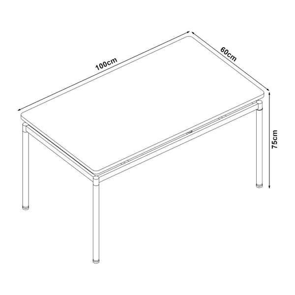 Matbord Hemnes 100x60x75 cm ekfärg [en.casa]
