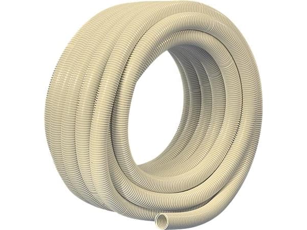 Muoviputki joustava, PVC 16 mm aallotettu. Ne kestävät 750 N:n puristuskuormituksen. - (100 metriä)