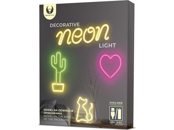 Forever Light Neon LED Light HEART red Bat + USB FLNEO7 Light decoration figure
