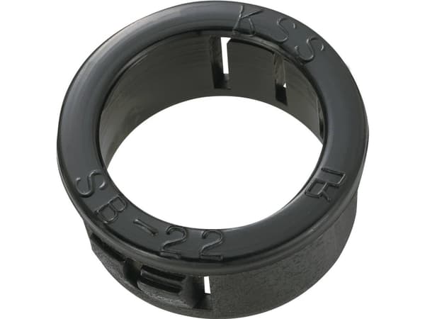 TRU COMPONENTS TC-SBR22203 Kaapelin läpivienti Asennusreikä: 22,2 mm Kiinnikkeen halkaisija (max.): 17,5 mm Levyn paksuus (max.): 3,2 mm Polyamidi Mu