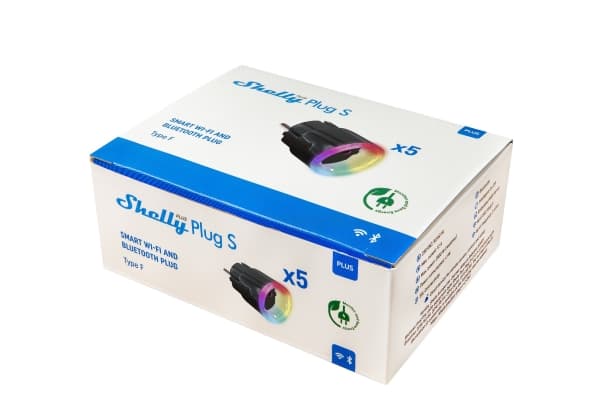 Shelly Plus Plug Musta 5 kpl - Älykäs pistorasia - Smart Works - Musta, valkoinen - 5 kpl (BF_5)
