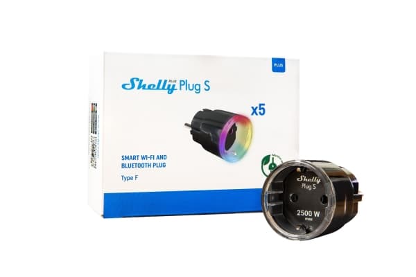 Shelly Plus Plug Musta 5 kpl - Älykäs pistorasia - Smart Works - Musta, valkoinen - 5 kpl (BF_5)