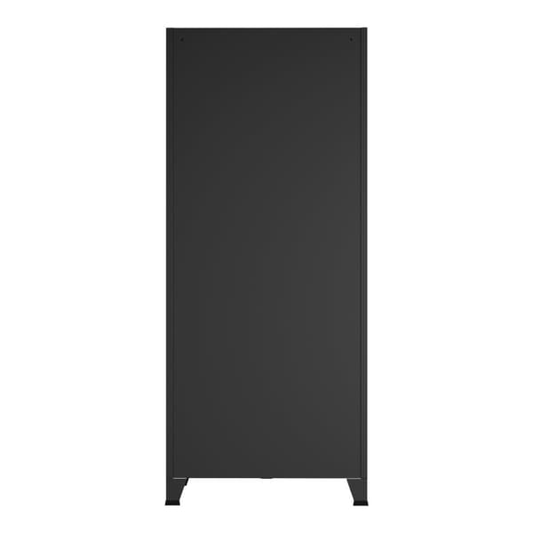 Garderob Hankasalmi klädskåp 180x90x40 cm svart stål [en.casa]