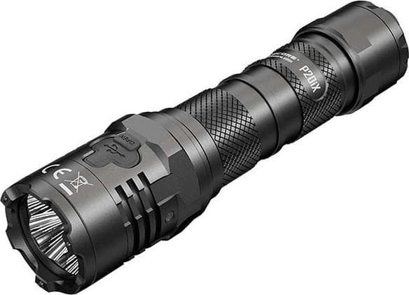 Nitecore P20iX, Taktisk lommelykt, Sort, Aluminium, Knapper, 2 m, 2 m Sort