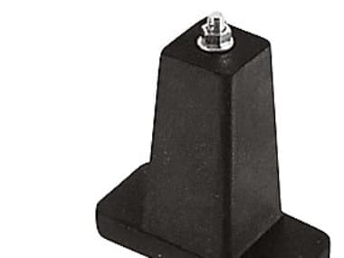 Tekno 100 - 1 stk. gummifod, 95 mm, Sort, 80 kg, Minimum køb på 4 stk. - (4 stk.)