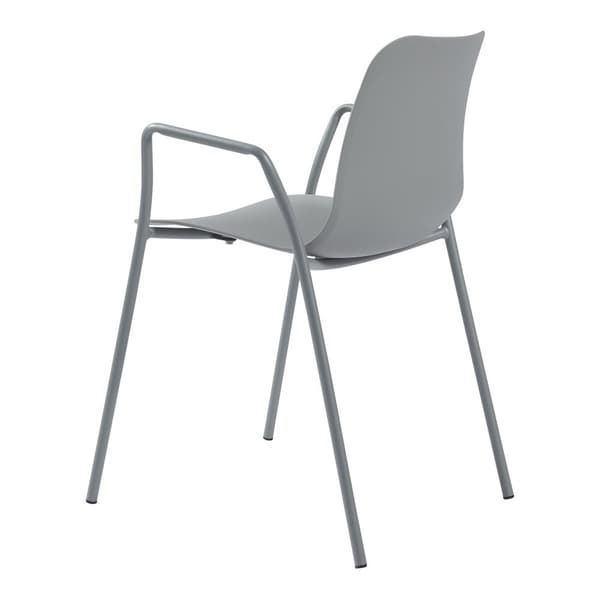 Stol Kankaanpää 80x57,5x52 cm ljusgrå [en.casa]