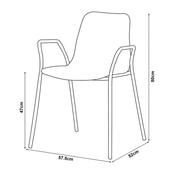 Stol Kankaanpää 80x57,5x52 cm vit [en.casa]