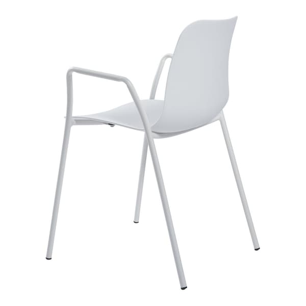 Stol Kankaanpää 80x57,5x52 cm vit [en.casa]