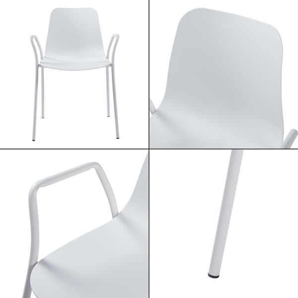 Stol Kankaanpää 80x57,5x52 cm vit [en.casa]