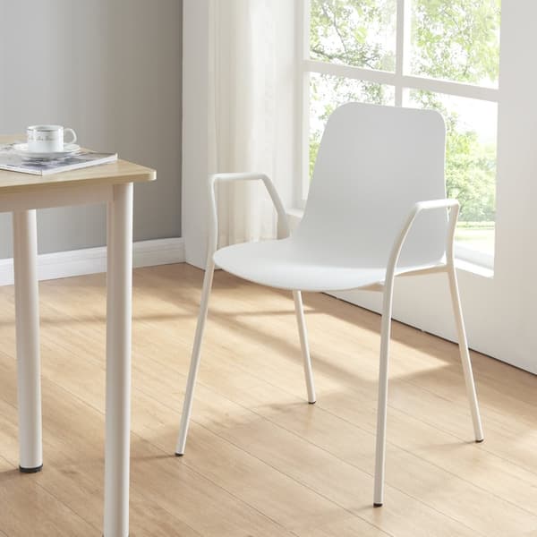 Stol Kankaanpää 80x57,5x52 cm vit [en.casa]