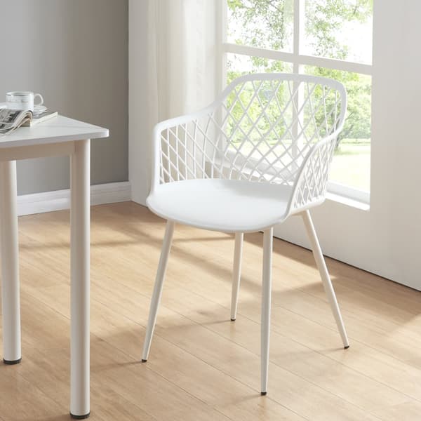 Stol Kangasniemi set om 2 vit 82x56x52 cm [en.casa]