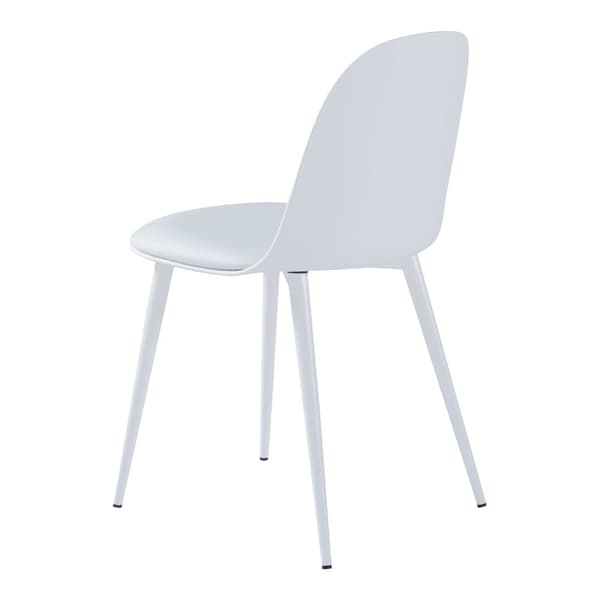 Stol Kangasala set om 2 vit 81x45x52 cm [en.casa]