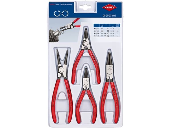 Knipex Låseringstænger-sæt 4 dele